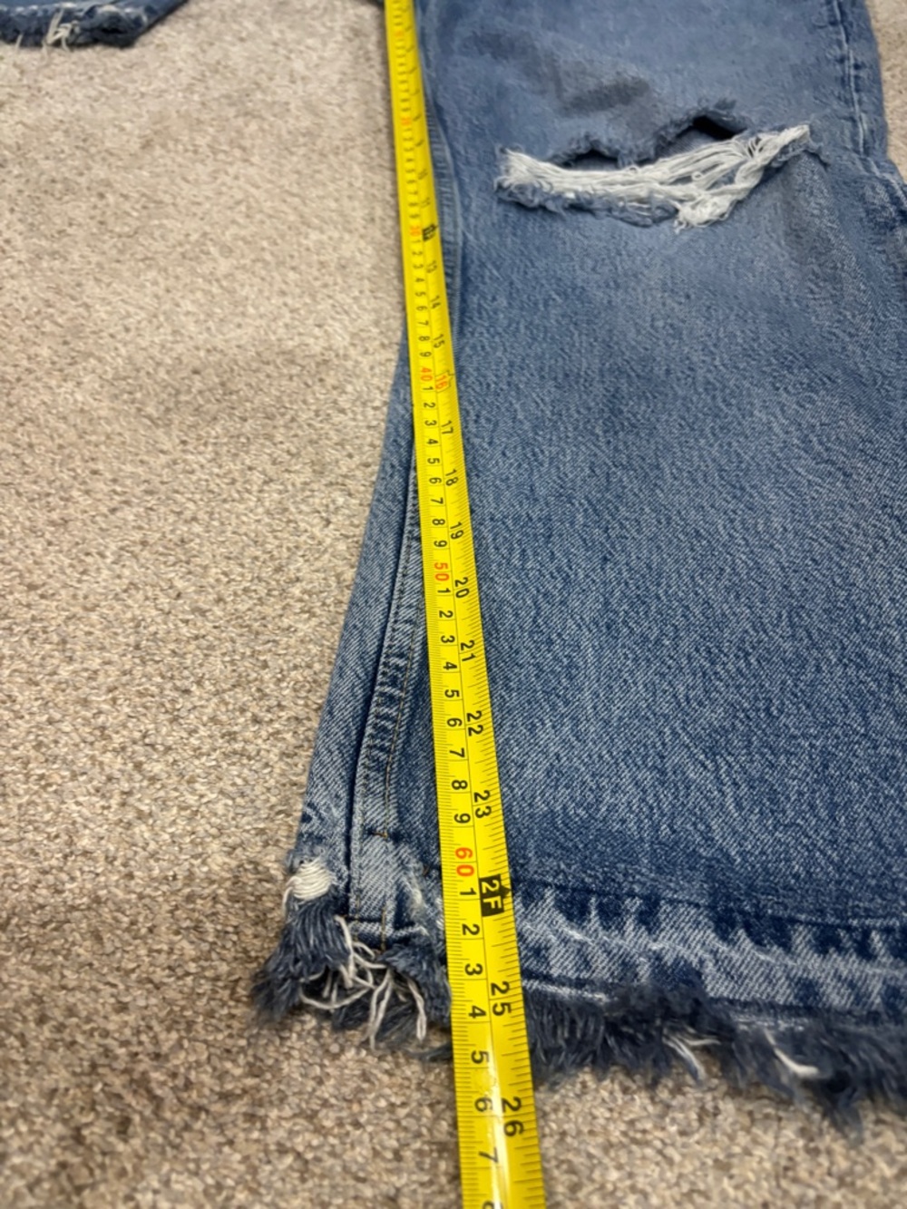 FREE PEOPLE Ripped Distressed Raw Hem High Rise Size 30 - Picture 9 of 10